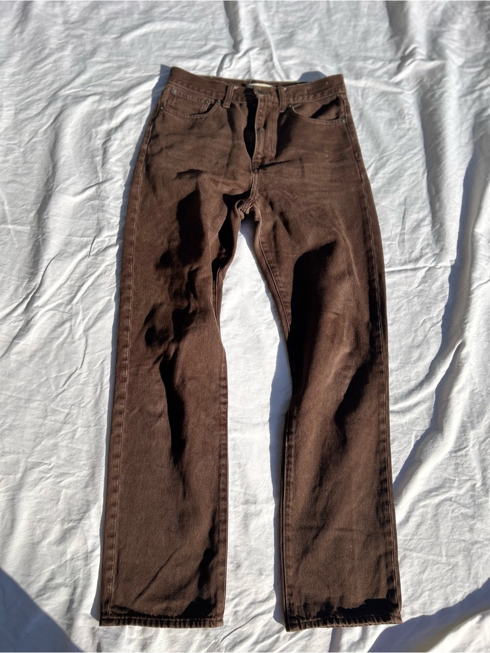 Madewell 90s straight Jean, Rich coffee brown